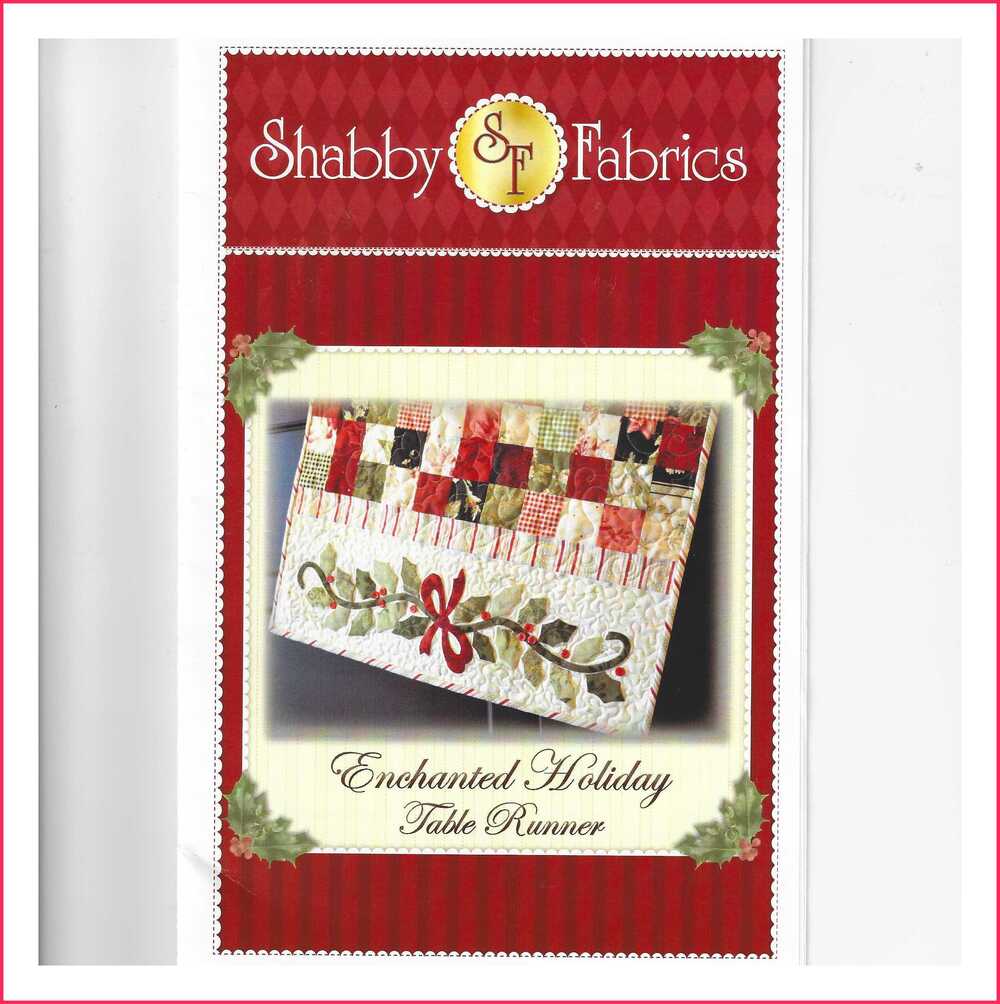 Shabby Fabrics Christmas Table Runner Paper Pattern: Enchanted Holiday